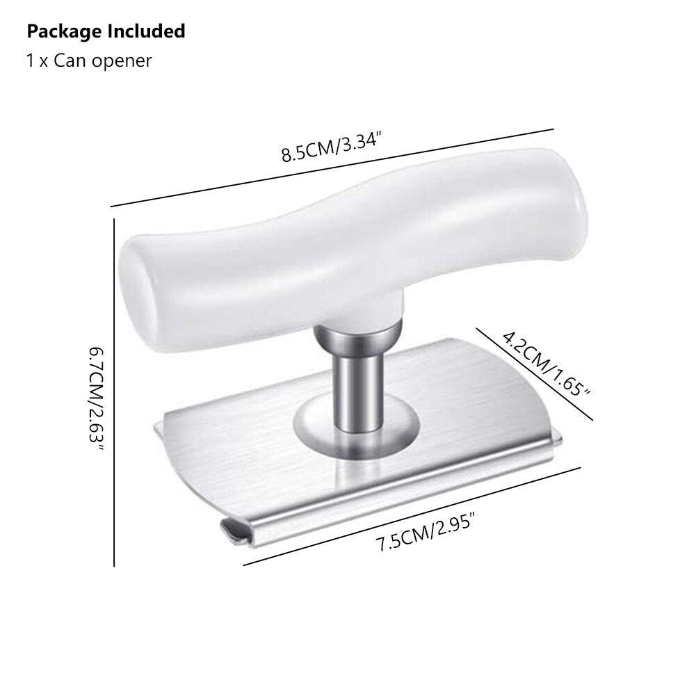 Can Opener Tools Cap Lid Easy Gadget Manual Can Jar Opener Adjustable Stainless Steel Lids off Bottle Twist 1-3.7 Inches Kitchen - Lily Depot