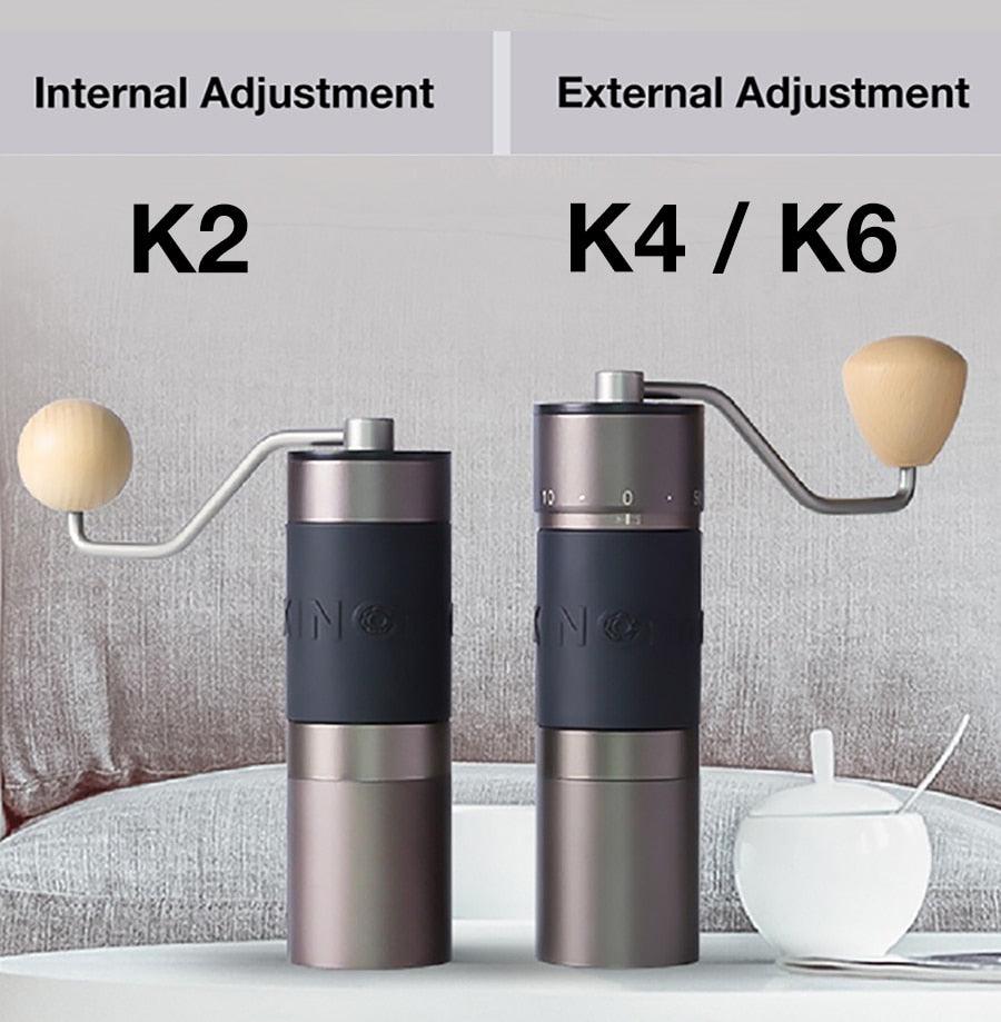 Kingrinder K2 / K4 / K6 Manual Coffee Grinder Portable Hand Mill 48mm SUS420 Stainless Steel Burr Grinding кофемолка - Lily Depot