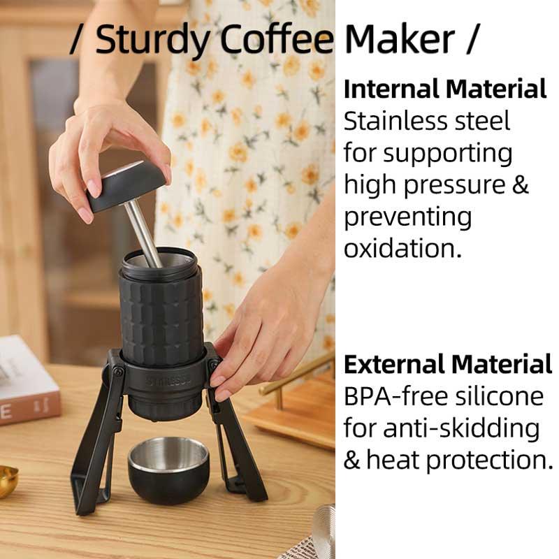 STARESSO Mirage SP300 PLUS Portable Espresso Maker Manual Coffee Maker 180ml Coffee Pot Quick Brew Double Shots Creamy Espresso - Lily Depot