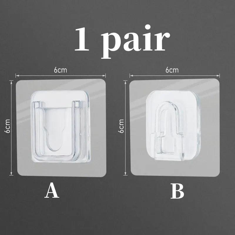 10/05/2 PCS Double-Sided Adhesive Wall Strong Hooks Hanger Suction Cup Sucker Wall Storage Holder For Kitchen Bathroom bedroom - Lily Depot