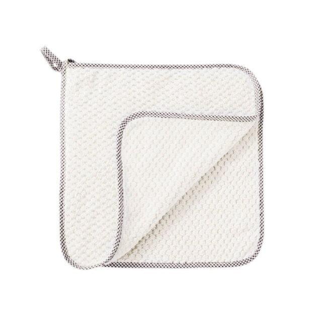 10Pcs Kitchen Cleaning Rag Coral Fleece Dish Washing Cloth Absorbent Scouring Pad Dry and Wet Kitchen Cleaning Towels - Lily Depot