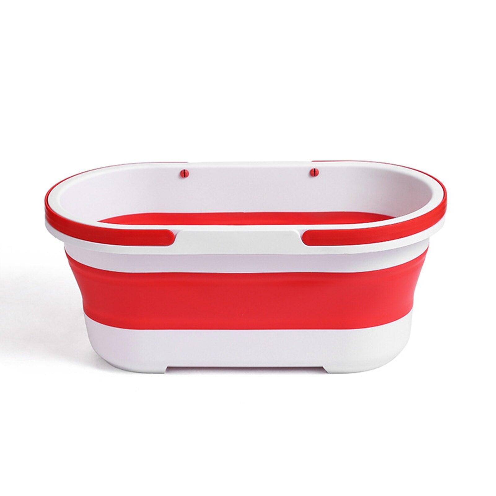 14L Foldable Mop Bucket Collapsible Portable Wash Basin Dishpan With Handle Fishing Pail Tools Large-capacity Barrel Effective - Lily Depot