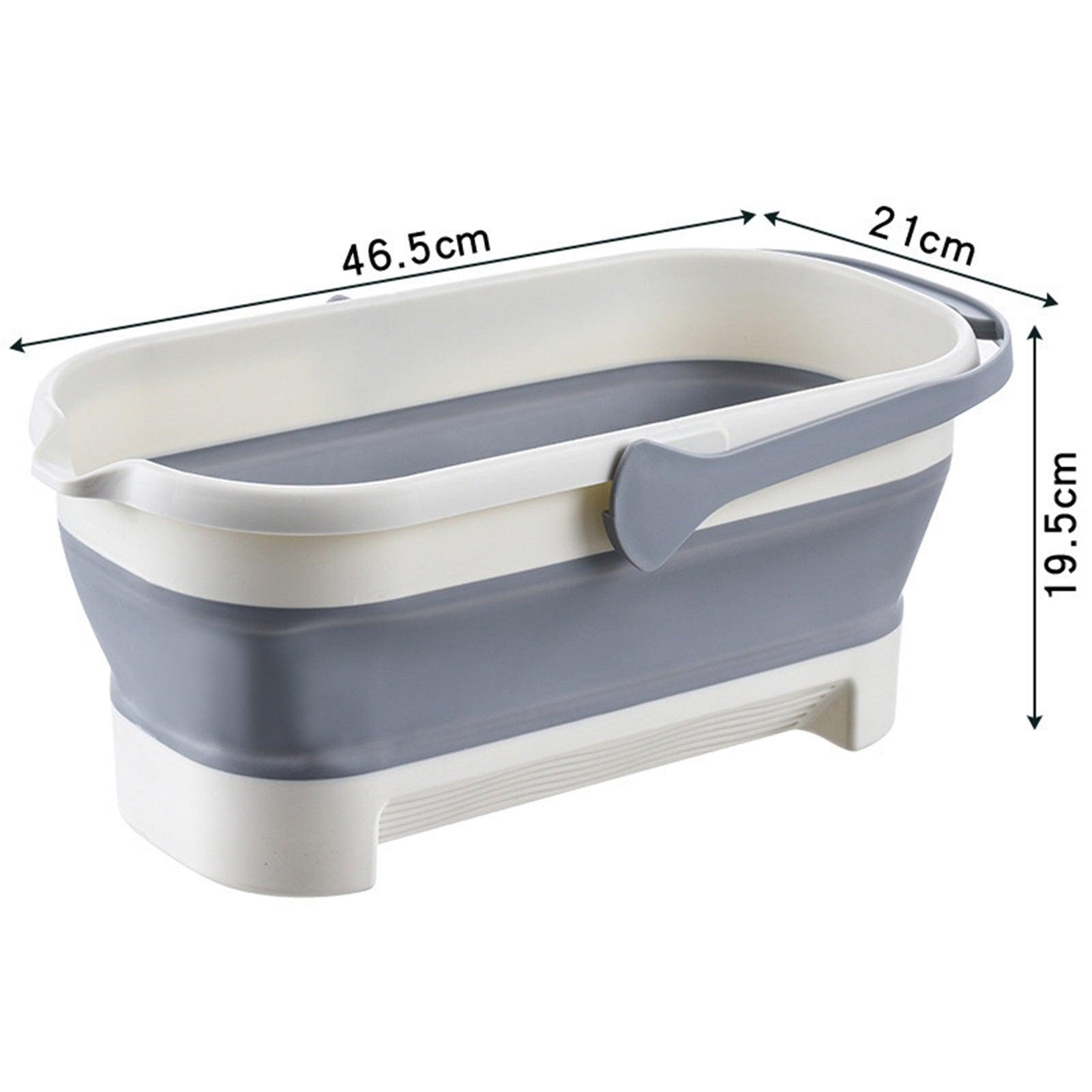14L Foldable Mop Bucket Collapsible Portable Wash Basin Dishpan With Handle Fishing Pail Tools Large-capacity Barrel Effective - Lily Depot