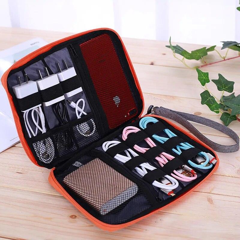 3 IN 1 Cable Organizer Storage Bag Waterproof Ipad Storage Bag Earphone Cable Pen Power Bank Travel Storage Case Digital Gadget - Lily Depot