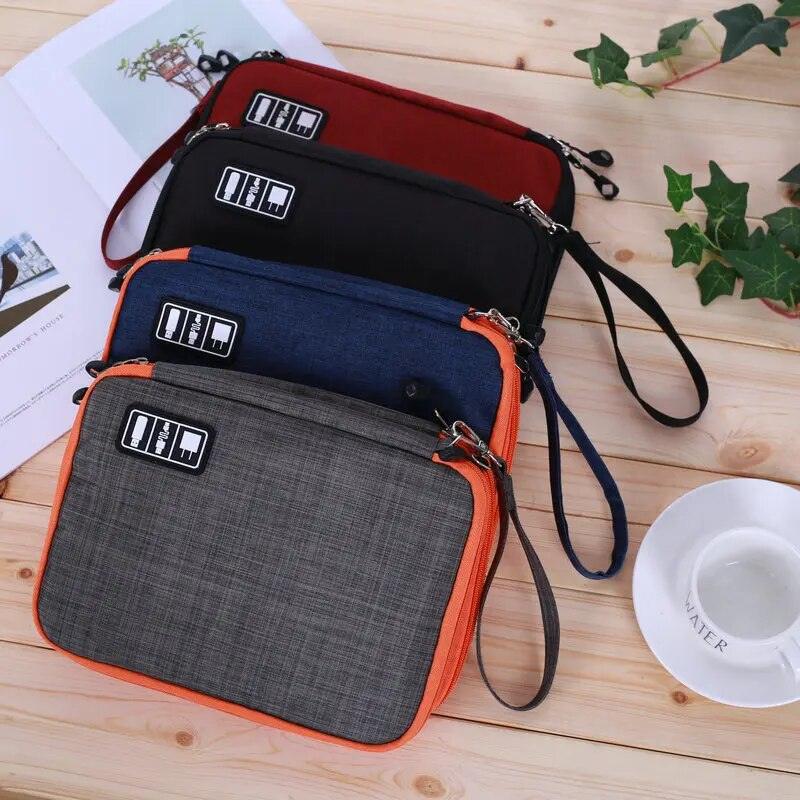 3 IN 1 Cable Organizer Storage Bag Waterproof Ipad Storage Bag Earphone Cable Pen Power Bank Travel Storage Case Digital Gadget - Lily Depot