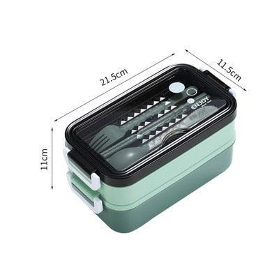 304 Stainless Steel Lunch Box Bento Box For School Kids Office Worker 2layers Microwae Heating Lunch Container Food Storage Box - Lily Depot