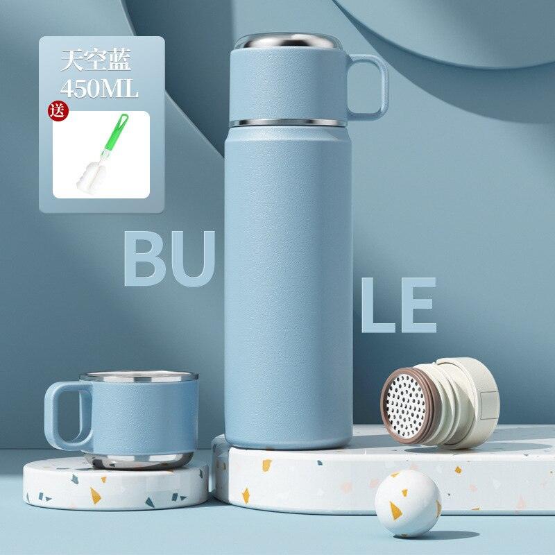 450ml Water Bottle with Lid 316 Stainless Steel Vacuum Cup with Tea Infuser Thermal Water Bottles Thermos for Water Drinkware - Lily Depot