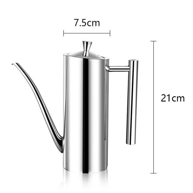 500/700ml Stainless Steel Olive Oil Bottle Vinegar Dispenser Sauce Seasoning Batcher Can Pots Oil Container Kitchen Accessories - Lily Depot