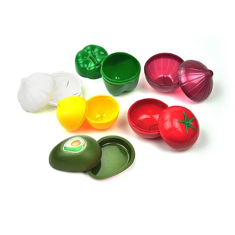 6-Pack Food Savers set for Avocado Onion Lemon Pepper Tomato Garlic Keeper Storage Container Kitchen Gadget - Lily Depot