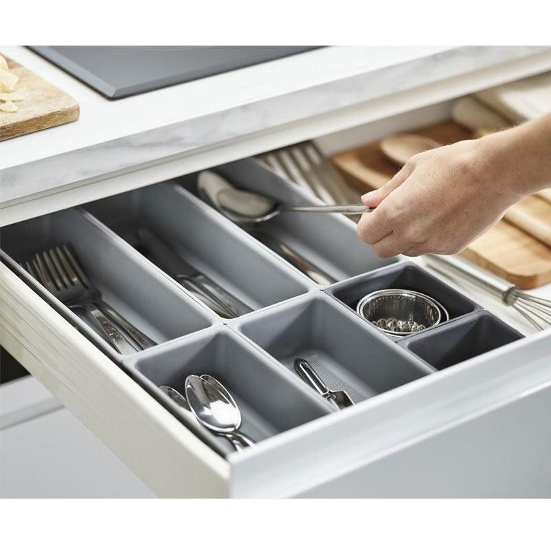 7pcs Drawer Kitchen Storage Box Cutlery Organizer Free Combination Separated Multifunction Sundries Stationery Desk Storage tray - Lily Depot