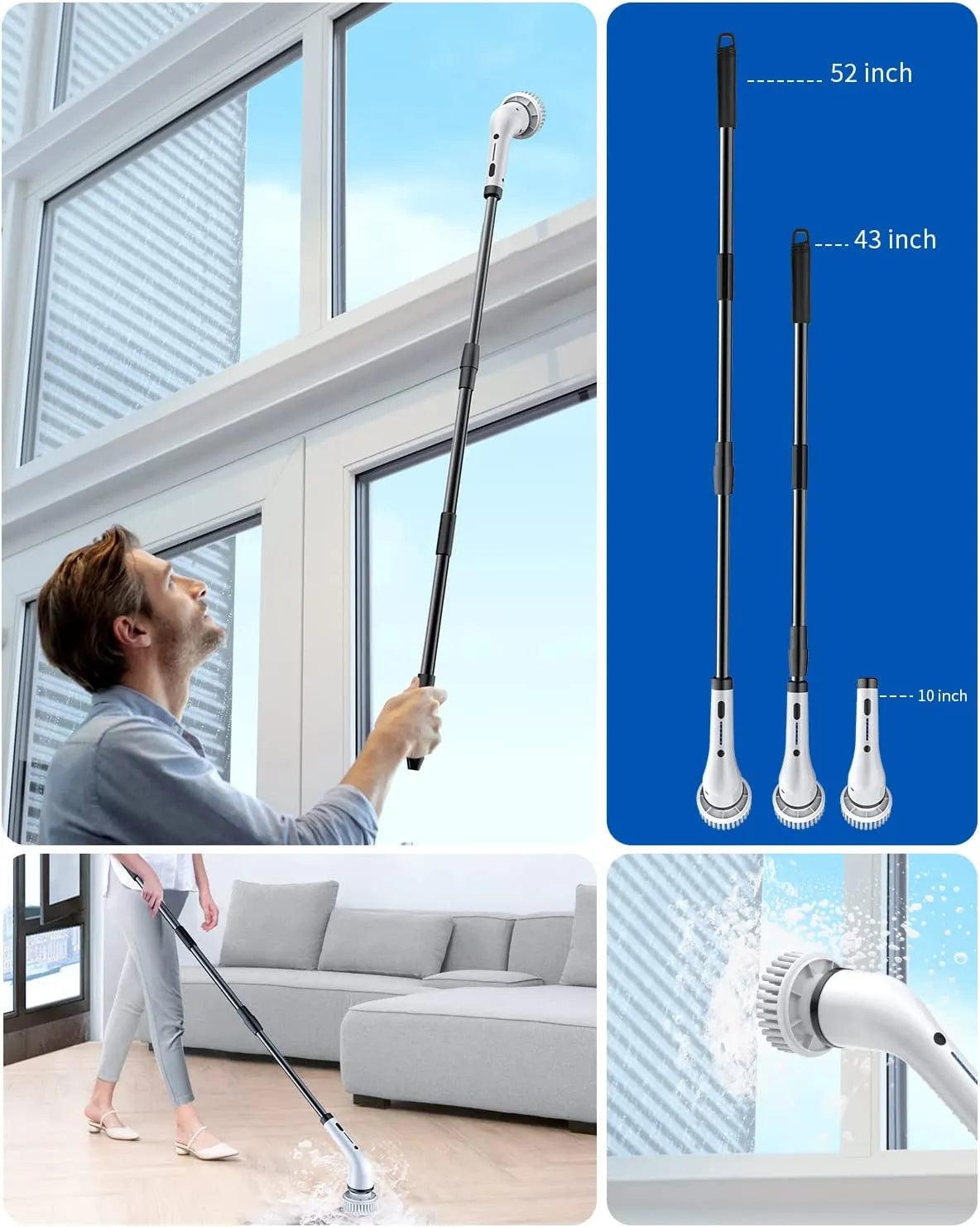 8-in-1 Multifunctional Electric Cleaning Brush USB Charging Bathroom Wash Brush Kitchen Cleaning Tool Household Cleaning Brush - Lily Depot