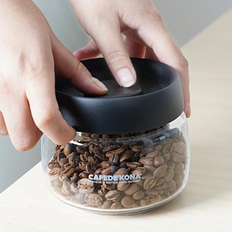 CAFEDE KONA Glass Canister Vacuum Glass Sealed Tank Borosilicate Glass Storage Jar With Lid Food Storage Jar Kitchen Storage Box - Lily Depot