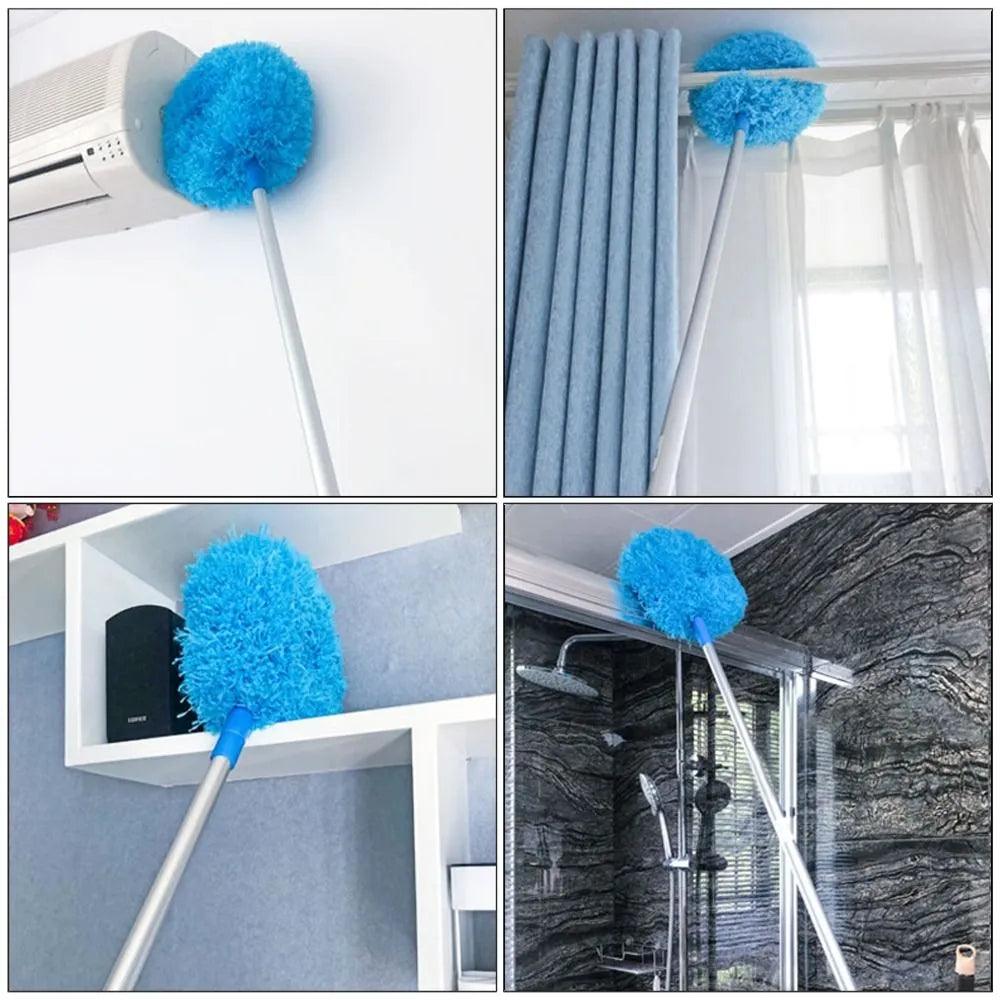 Adjustable Circular Dust Duster Portable Scalable Household Cleaning Brush Ceiling Fan Cabinet Duster Accessories Dust Cleaner - Lily Depot