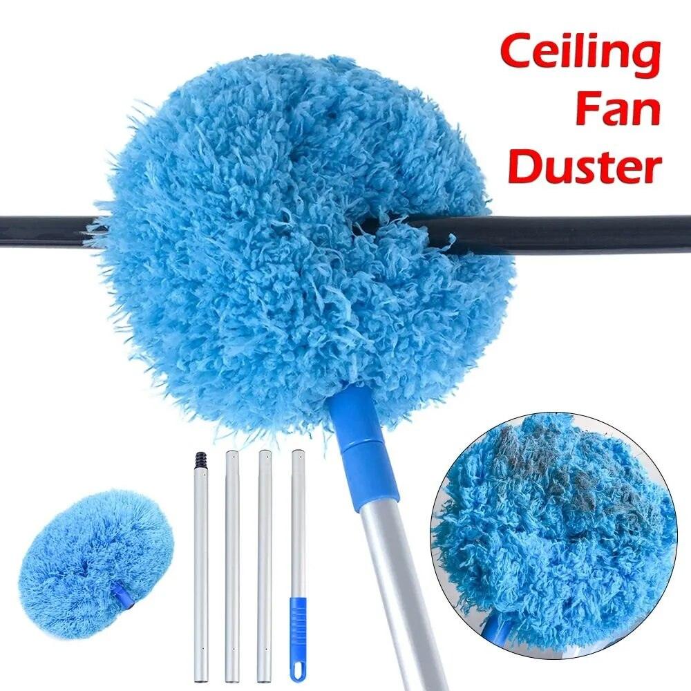 Adjustable Circular Dust Duster Portable Scalable Household Cleaning Brush Ceiling Fan Cabinet Duster Accessories Dust Cleaner - Lily Depot
