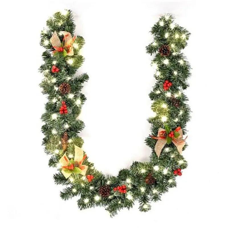 Artificial Christmas Fireplace Garland Wreath Pine Tree Ornament - Lily Depot