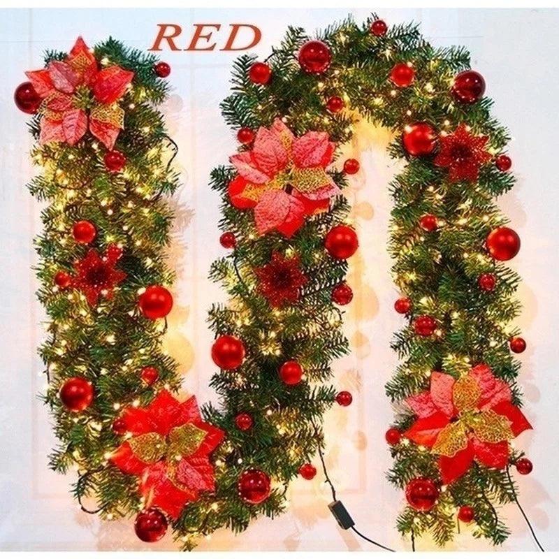 Artificial Christmas Fireplace Garland Wreath Pine Tree Ornament - Lily Depot