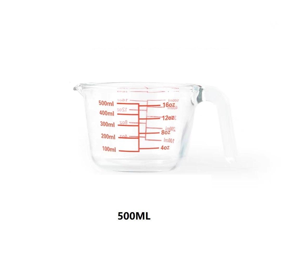 Bake measuring cup Thickened Tempered Glass Heat Resisting Creative Handle Egg Cake Cup Microwave Tool Kitchen Dining Accessorie - Lily Depot