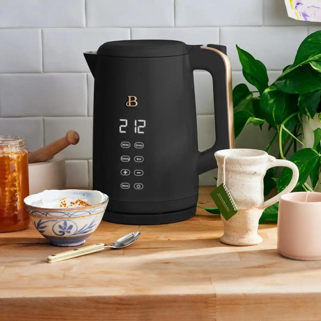 Beautiful 1.7-Liter Electric Kettle 1500 W with One-Touch Activation, 6 Colors Sesame by Drew Barrymore - Lily Depot