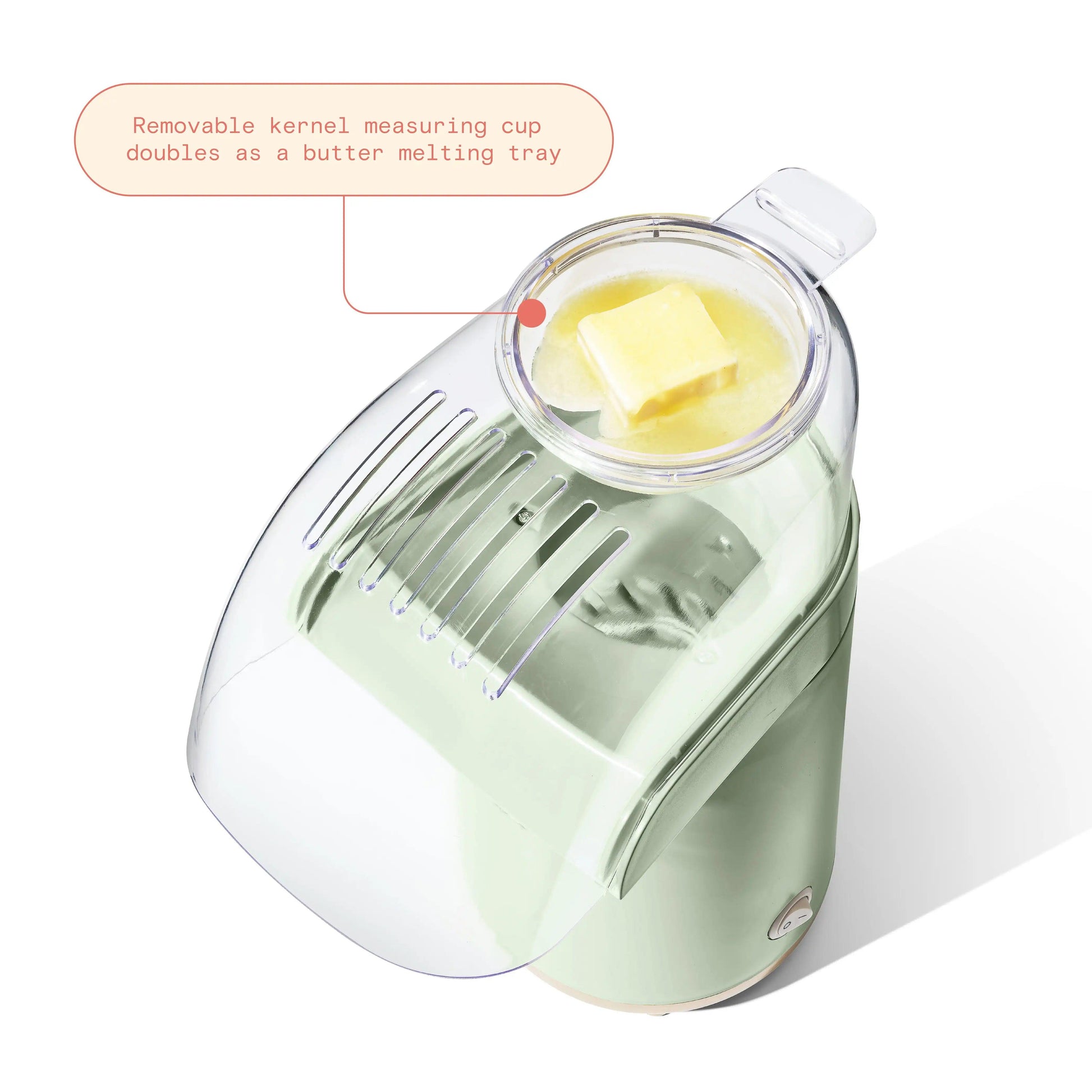 Beautiful 16 Cup Hot Air Electric Popcorn Maker, Sage Green by Drew Barrymore - Lily Depot