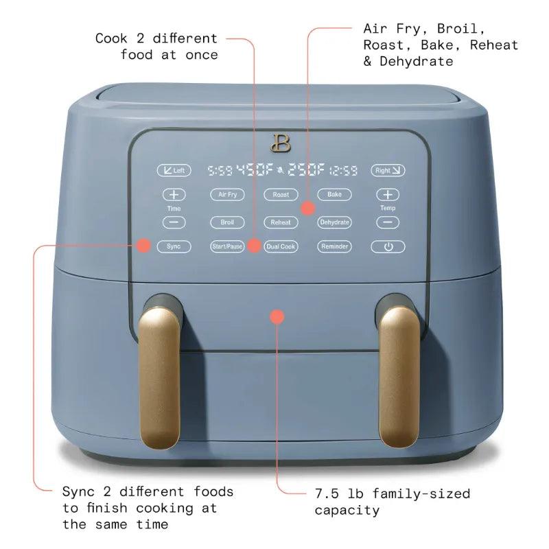Beautiful 9QT TriZone Air Fryer, Drew Barrymore - Lily Depot