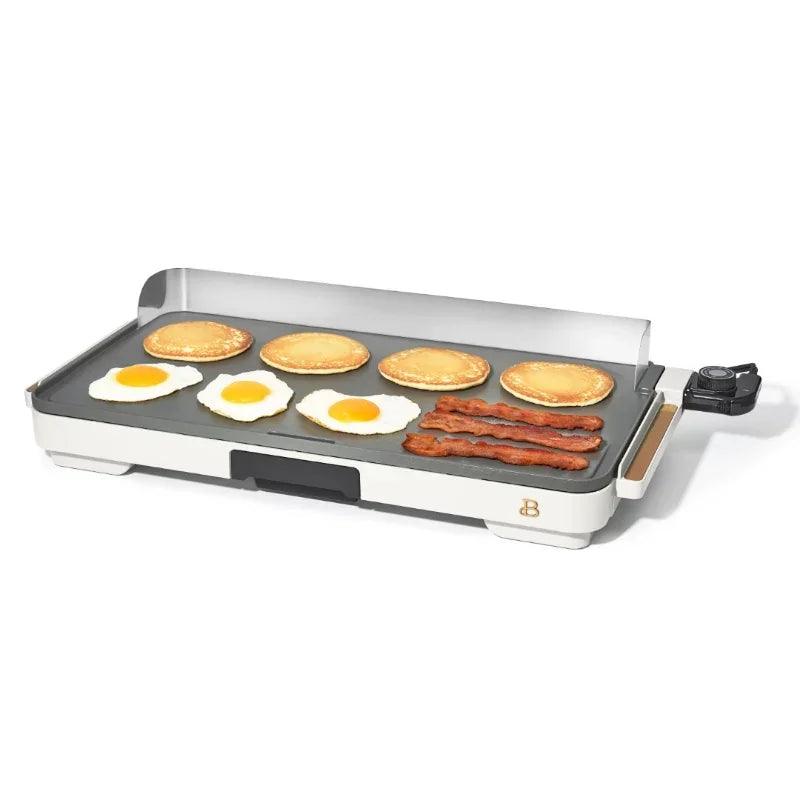 Beautiful XL Electric Griddle 12" x 22"- Non-Stick, Cornflower Blue by Drew Barrymore - Lily Depot