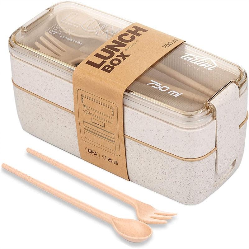 Bento Box Leakproof Lunch Containers Cute Lunch Boxes for Kids Chopsticks Dishwasher Microwave Safe Lunch Food Container - Lily Depot
