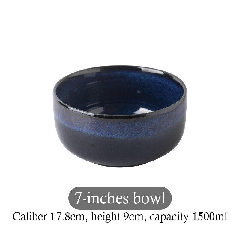 Blue Kiln Transformed Ceramic Tableware Dinner Plates Set Dish Kitchen Dishes Plate Sets Charger Eat Dining Bar Home Garden - Lily Depot