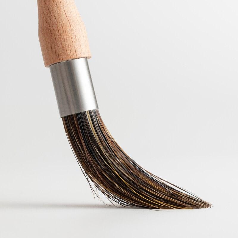 CAFEDE KONA wooden handle cleaning brush bristles Coffee grinder cleaning brush Desktop brush cafe bar household coffee brush - Lily Depot