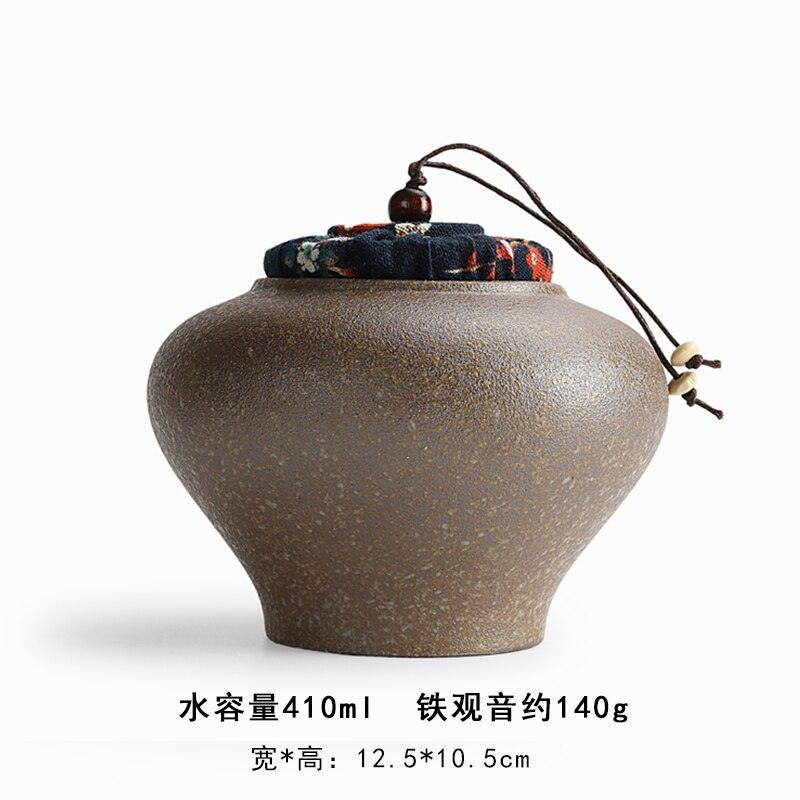 Ceramic Tea Caddy Sealed Jar Stoneware Storage Box Food Container Storage Tank Tea Box Tea Organizer Candy Jar Decorative Jars - Lily Depot