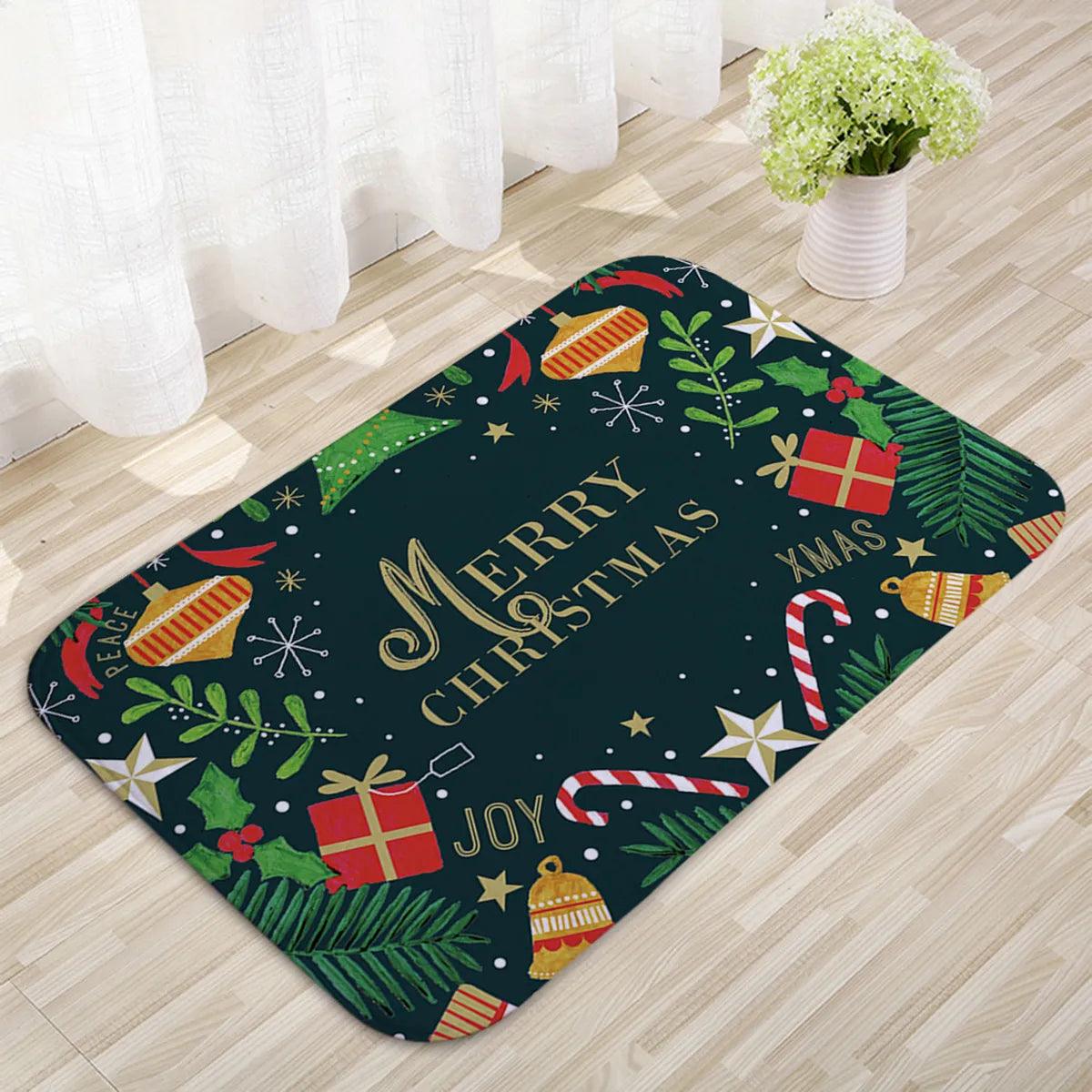Christmas Door Mat Santa Claus Outdoor Carpet Merry Christmas Decorations For Home 2023 Navidad Xmas Ornament New Year 2024 - Lily Depot