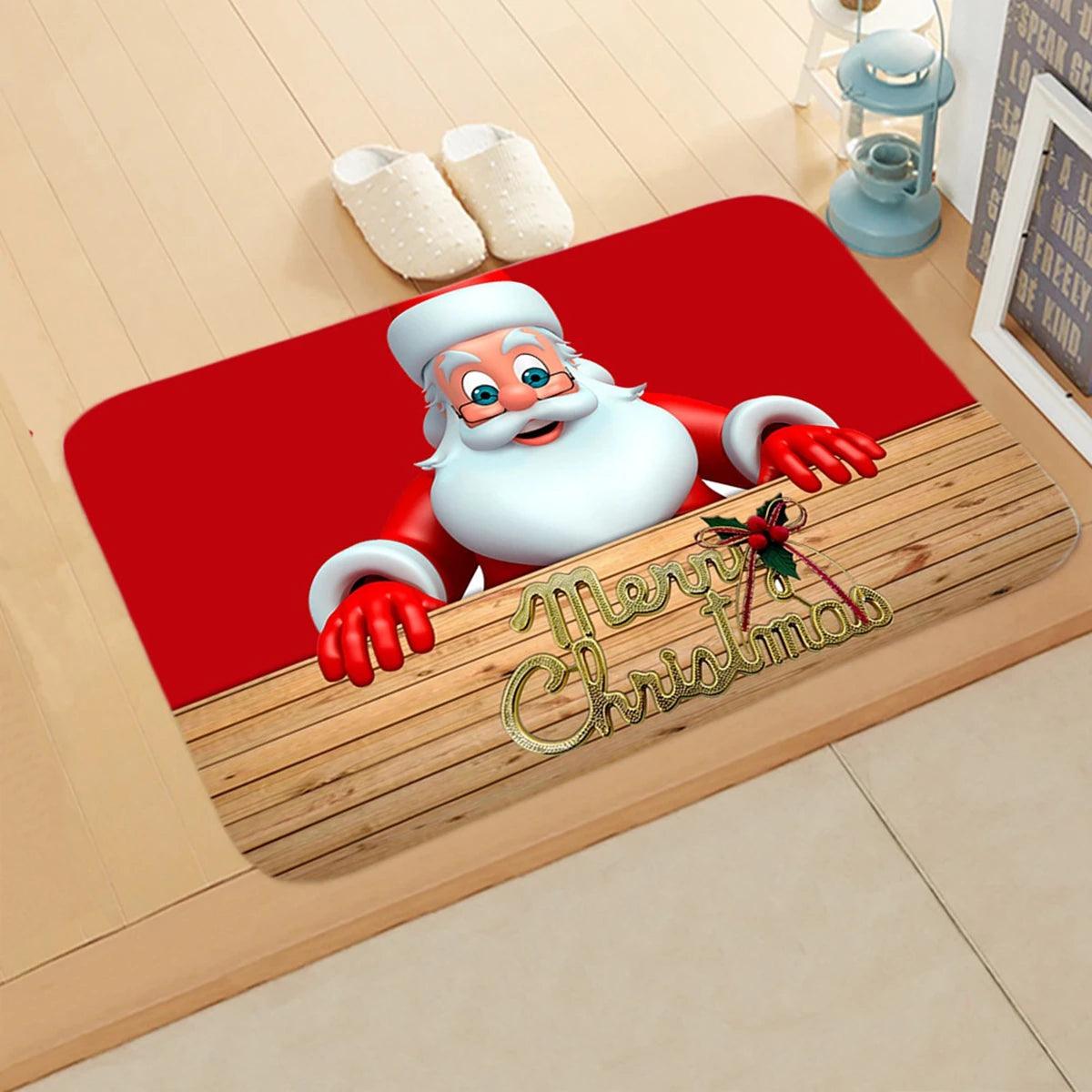 Christmas Door Mat Santa Claus Outdoor Carpet Merry Christmas Decorations For Home 2023 Navidad Xmas Ornament New Year 2024 - Lily Depot