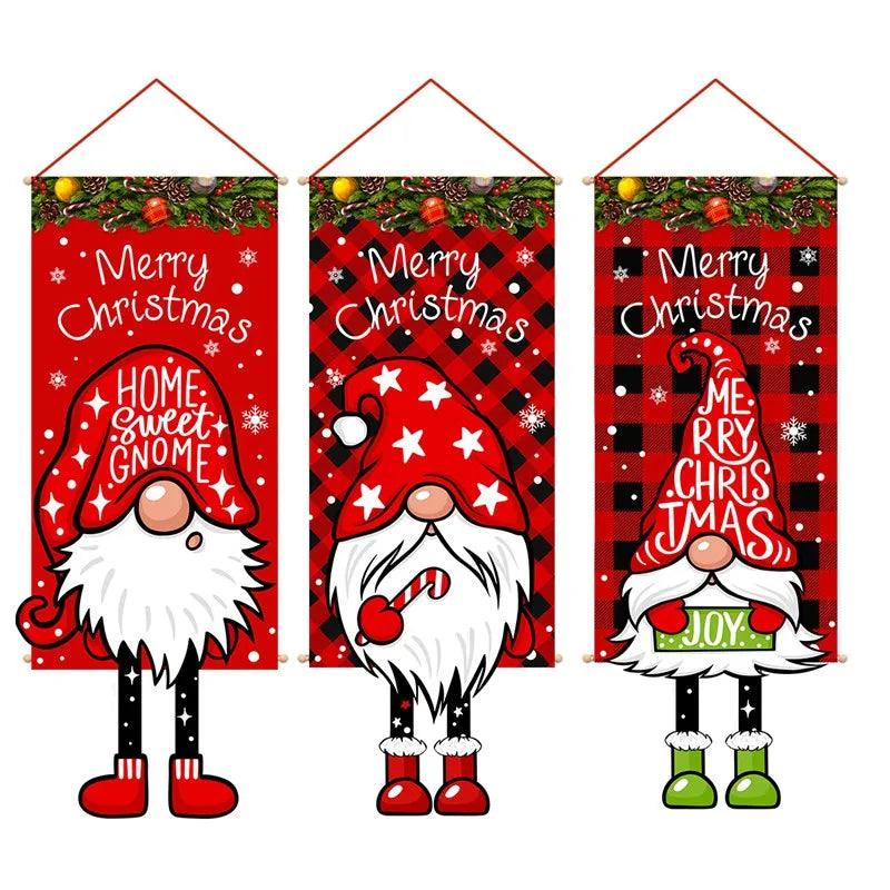Christmas Hanging Flag Porch Door Banner Christmas Decorations For Home 2023 Ornaments Xmas Gifts Navidad Decor New Year 2024 - Lily Depot