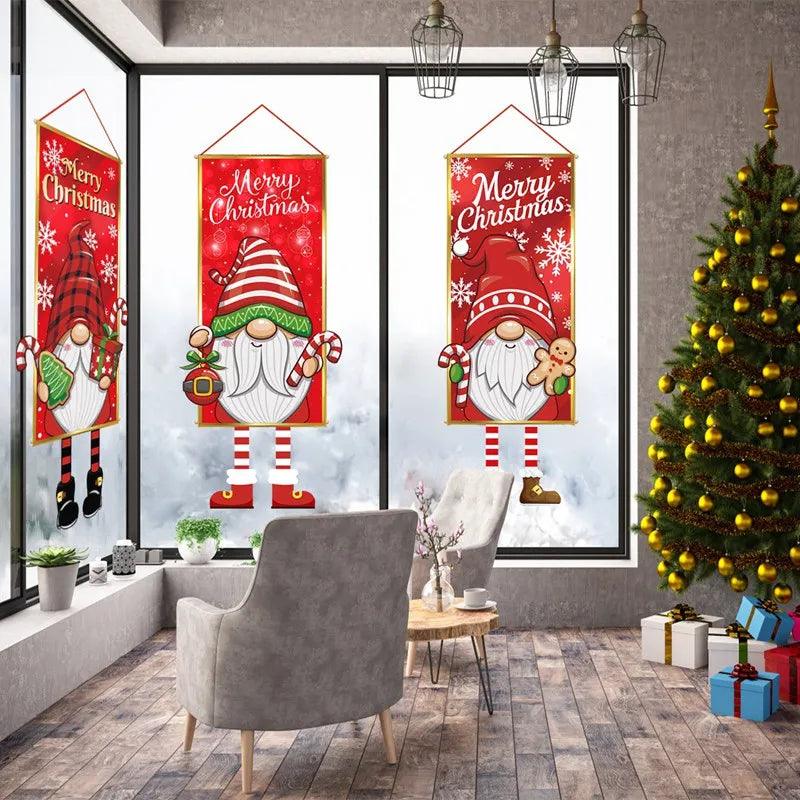 Christmas Hanging Flag Porch Door Banner Christmas Decorations For Home 2023 Ornaments Xmas Gifts Navidad Decor New Year 2024 - Lily Depot