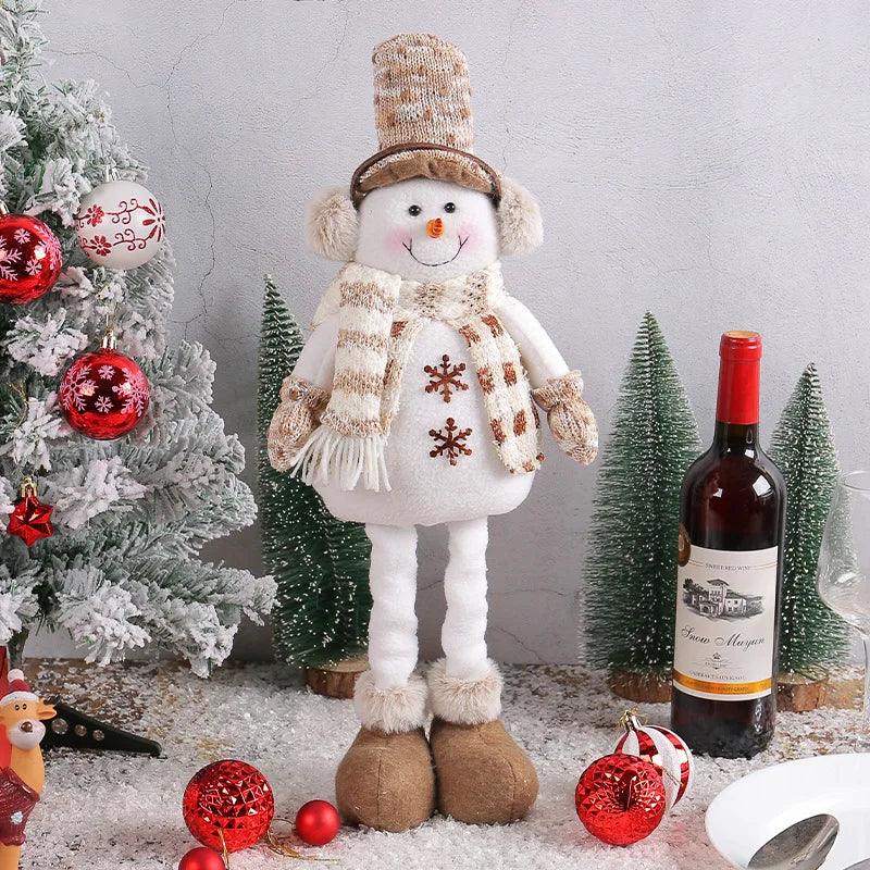 Christmas Snowman Telescopic Doll New Knitted Elk Doll Window Scene Christmas Decoration Merry Christma Gift Happy New Year 202 - Lily Depot