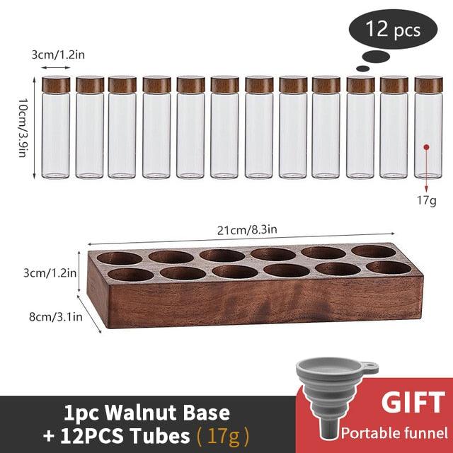 Coffee Beans Storage Container Tube Display Rack Tea Bottle Glass Single Dose Espresso Accessory Coffeware Set Barista Tool Gift - Lily Depot