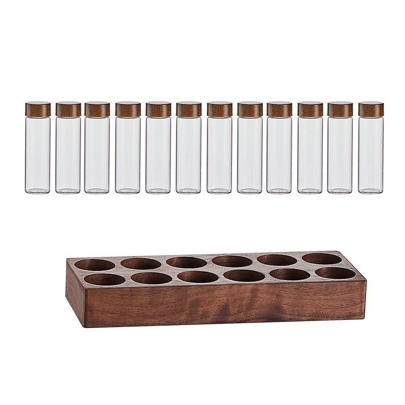 Coffee Beans Storage Container Tube Display Rack Tea Bottle Glass Single Dose Espresso Accessory Coffeware Set Barista Tool Gift - Lily Depot