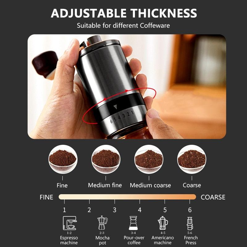 Coffee Set Coffee Accessories Manual Grinder Mill Glass Pot with Filter Dripper Gooseneck Kettle Specialized BaristaSet - Lily Depot