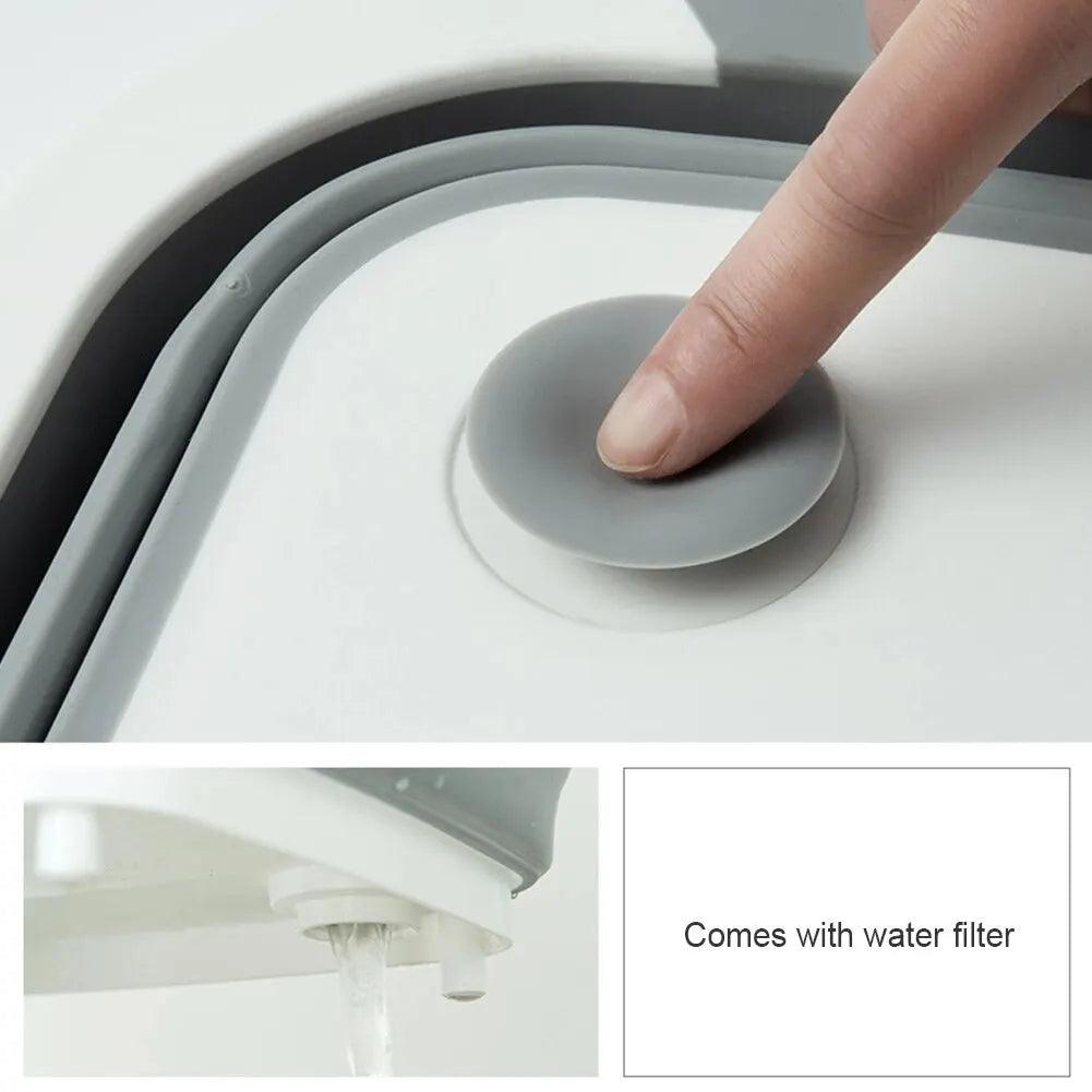 Collapsible Kitchen Cutting Board Multifunction Plastic Silicone Picnic Cutting Boards Dish 3 In 1 Folding Drain Baskets - Lily Depot