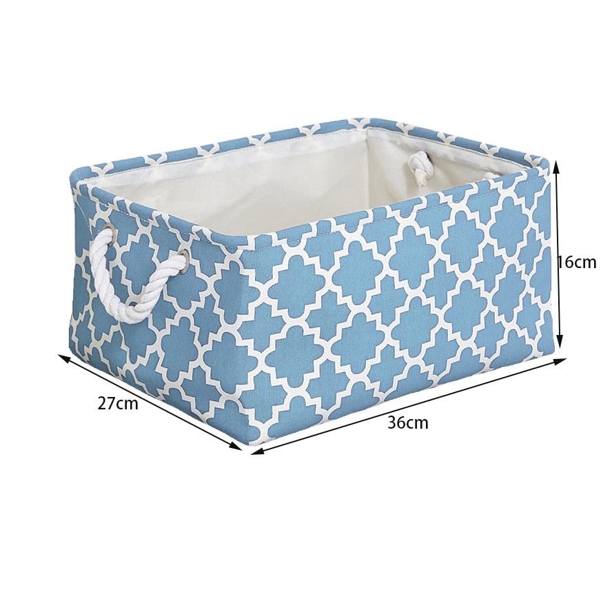 Cotton Linen Folding Storage Baskets Kids Toys Organizer Clothes and Sundries Storage Box Cabinet Storage Bag Laundry Basket - Lily Depot