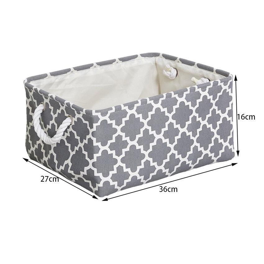 Cotton Linen Folding Storage Baskets Kids Toys Organizer Clothes and Sundries Storage Box Cabinet Storage Bag Laundry Basket - Lily Depot
