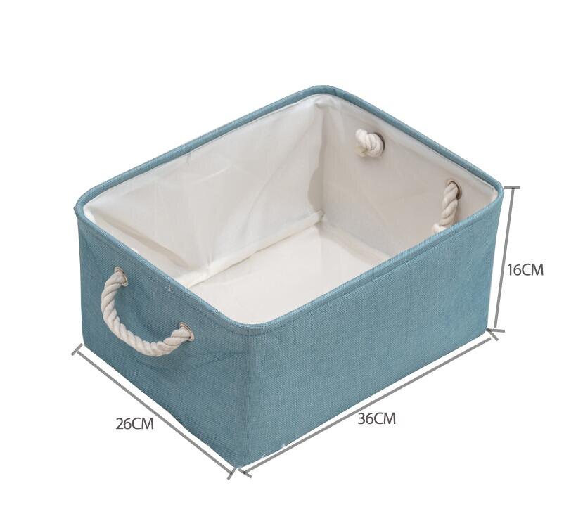 Cotton Linen Folding Storage Baskets Kids Toys Organizer Clothes and Sundries Storage Box Cabinet Storage Bag Laundry Basket - Lily Depot