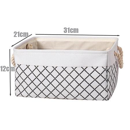 Cotton Linen Folding Storage Baskets Kids Toys Organizer Clothes and Sundries Storage Box Cabinet Storage Bag Laundry Basket - Lily Depot