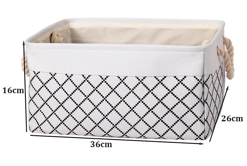 Cube Large Folding Storage Box Canvas Fabric Cubes For Shelves Clothes Toys Books Perfect Organizer Foldable Basket With Handles - Lily Depot