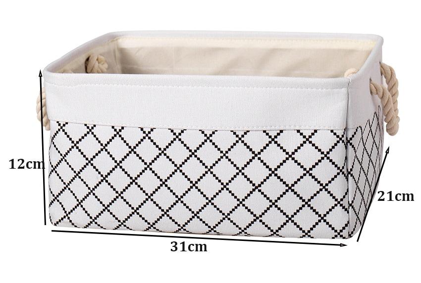 Cube Large Folding Storage Box Canvas Fabric Cubes For Shelves Clothes Toys Books Perfect Organizer Foldable Basket With Handles - Lily Depot