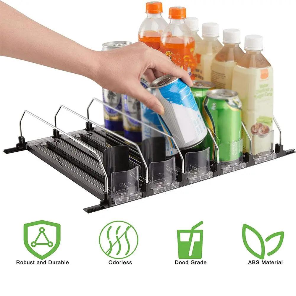 Drink Organizer Pusher Refrigerator Automatic Beverage Propeller Freezer Drinks Thruster Cans Bottles Shelf Rack Dispenser - Lily Depot