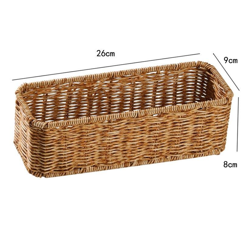 Echome Storage Box Large Bedroom Clothes Storage Box with Lid Imitation Rattan Woven with Lid Storage Basket In-Wardrobe Basket - Lily Depot