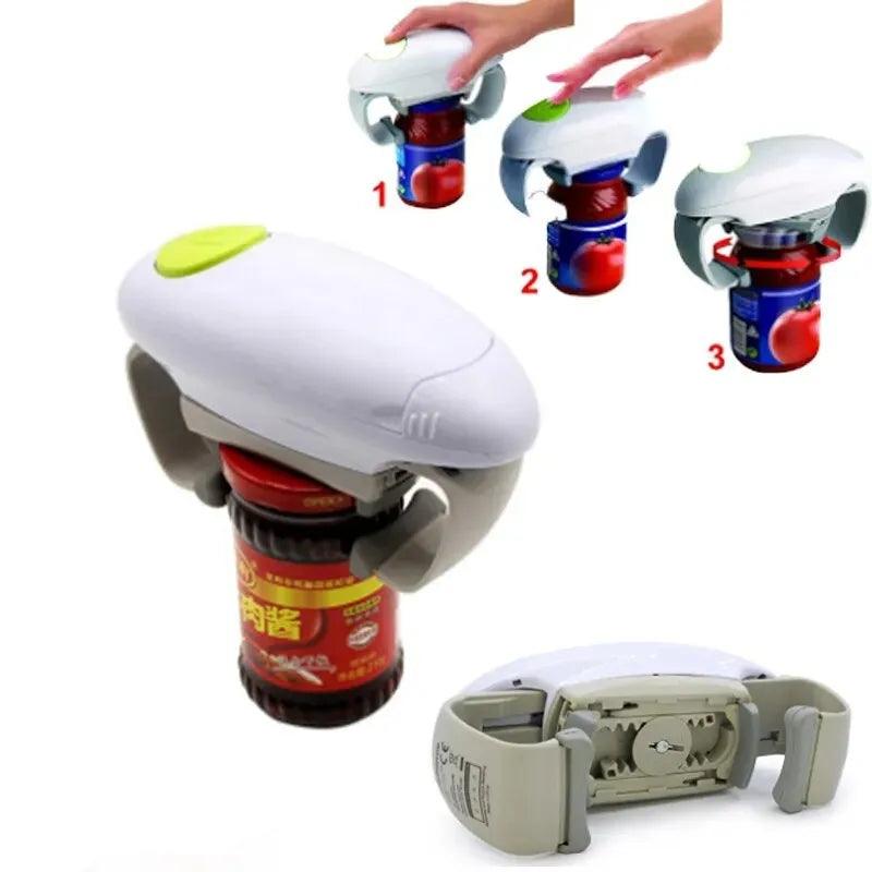 Electric Can Opener Smooth Edge Practical Automatic Jar Bottle Openers Home Kitchen Battery Operated Handheld Tin Can 0pener - Lily Depot