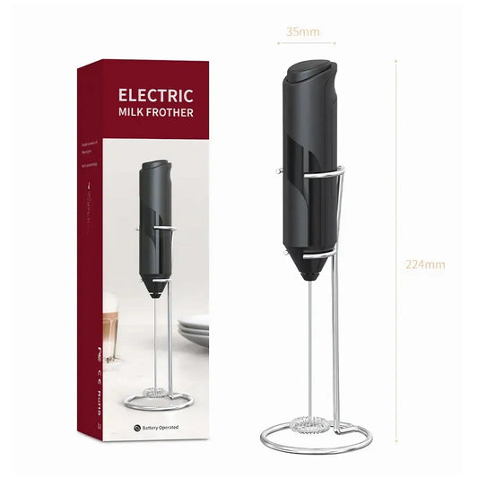 Electric Milk Foamer Coffee Maker Hand Mixer Cappuccino Ground Foam Blender Egg Beater Type Convenient Small Power - Lily Depot