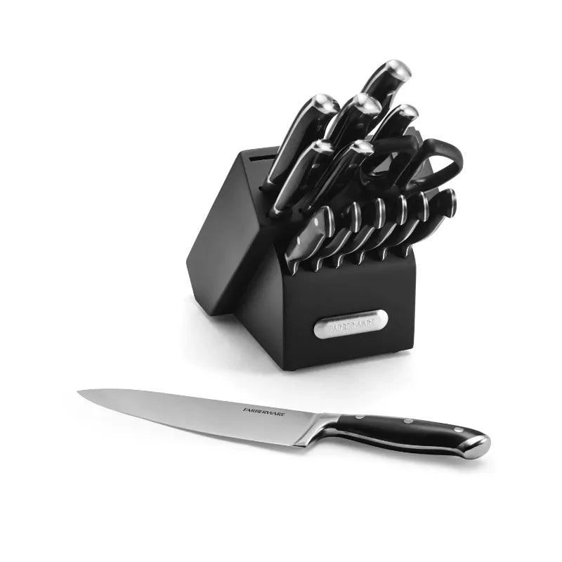Farberware Edgekeeper® Professional 15-piece Forged Triple Riveted Knife Block Set kitchen knife kitchen knife set - Lily Depot