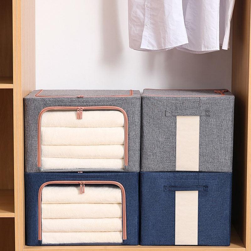 Foldable Storage Organizers Clothes Blanket Quilt Organizer Box Large Capacity Closet Sweater Storage Clothes Cabinet Organizer - Lily Depot